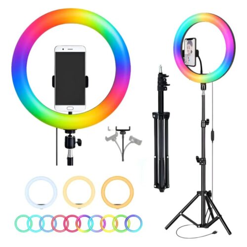 ARO DE LUZ CON TRIPODE - RGB