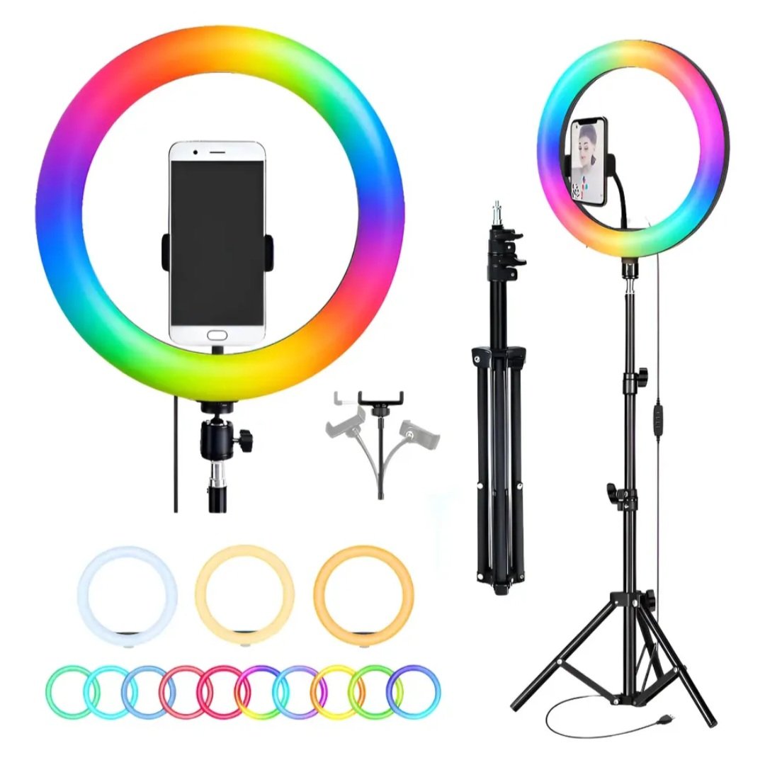 ARO DE LUZ CON TRIPODE - RGB
