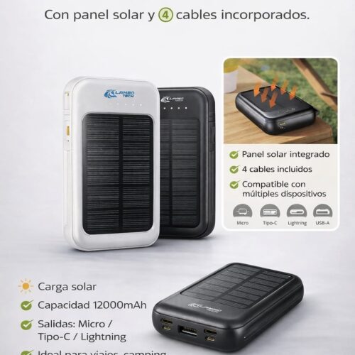 CARGADOR SOLAR 12000MHA