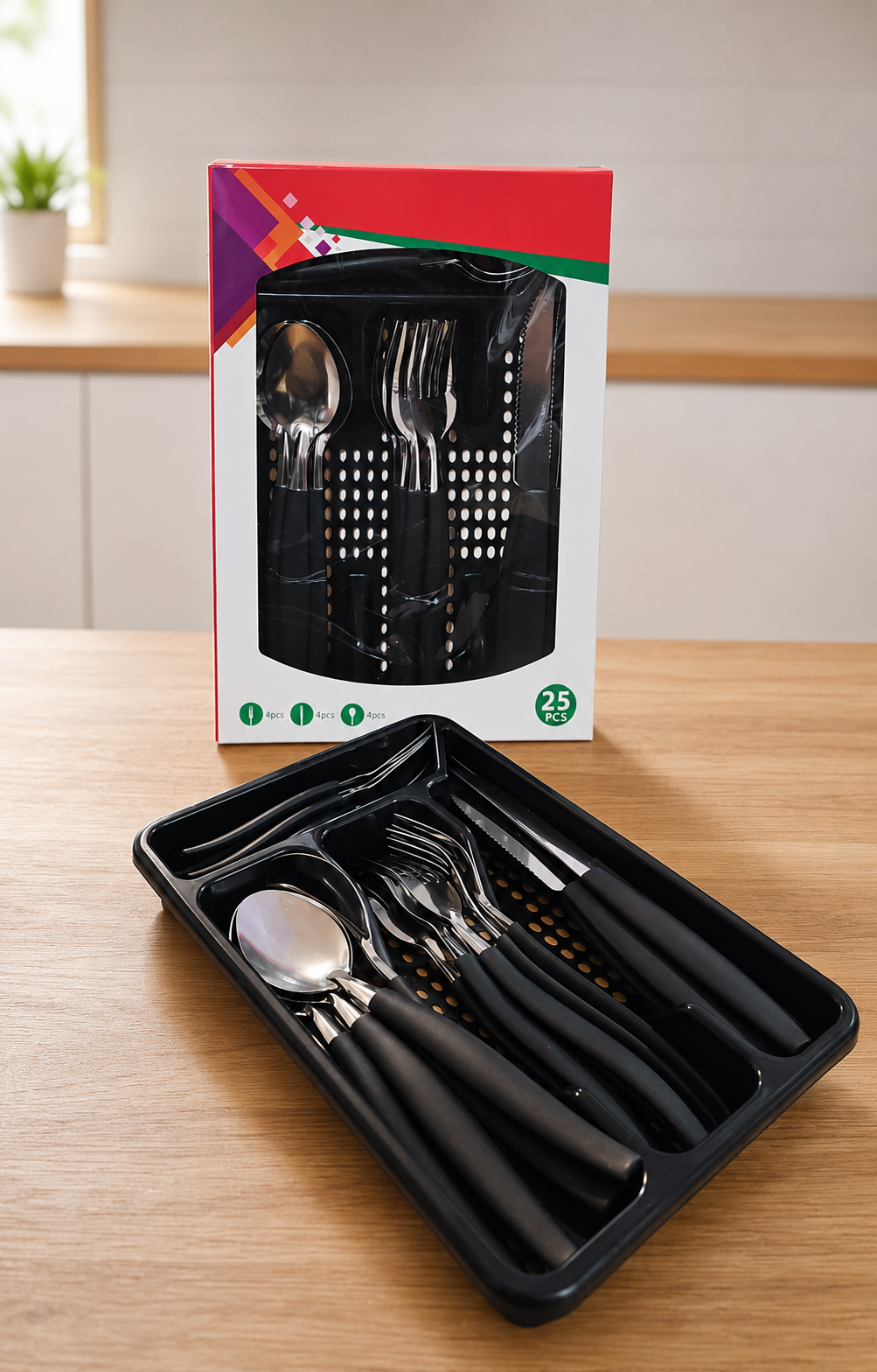 SET CUBIERTOS 25PZS