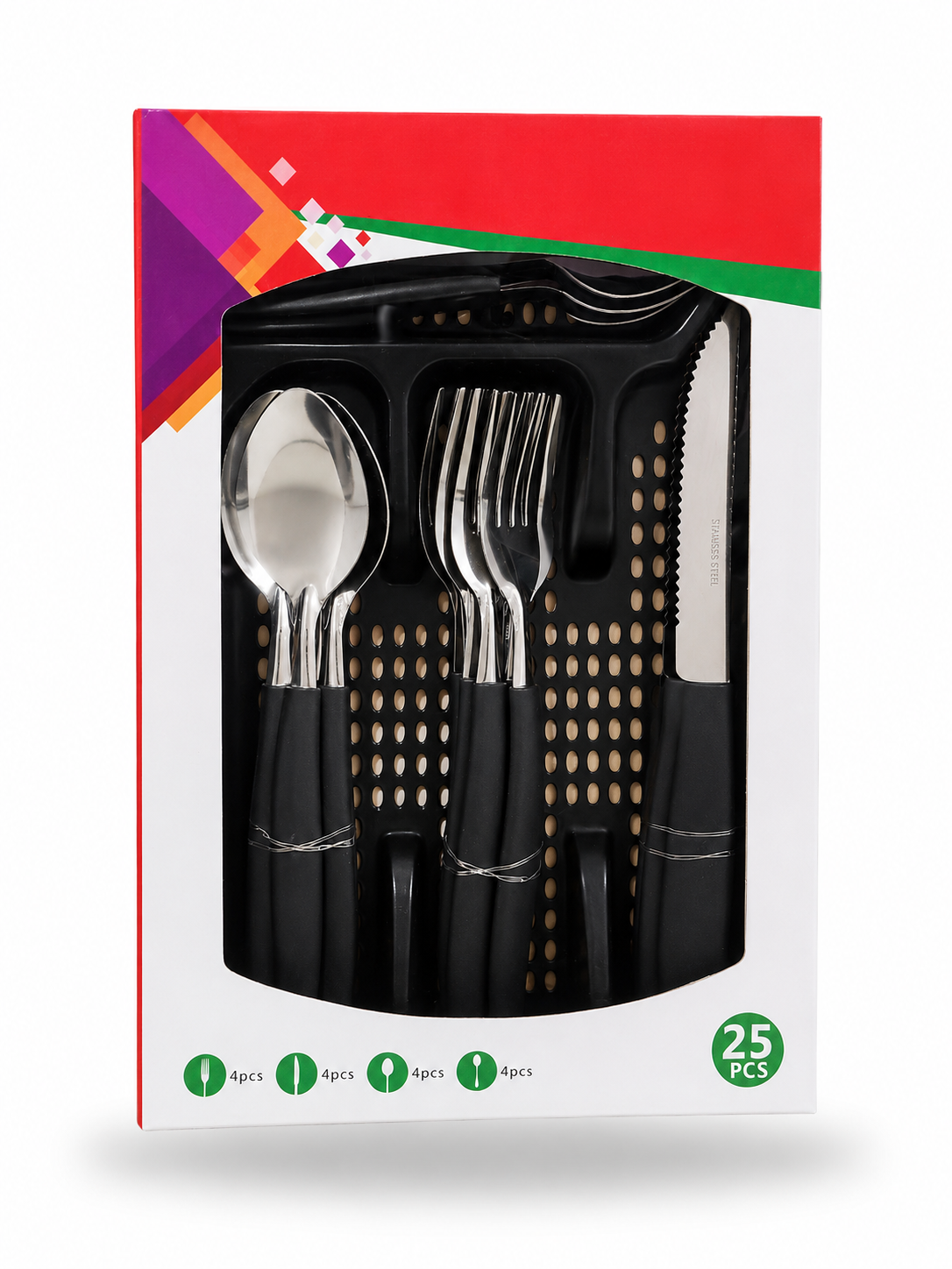 SET CUBIERTOS 25PZS