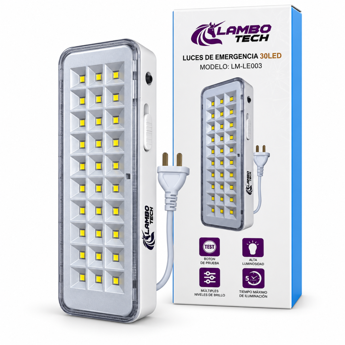 LUZ EMERGENCIA 30LEDS