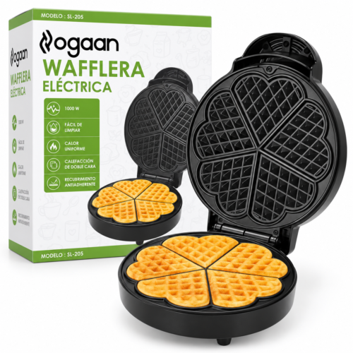 WAFFLERA ELECTRICA 1000W